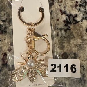 2116 Rhinestone, Bee Key Ring & Bag Charm